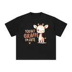 Cute Giraffe Graphic Tee-INNBLAC Fashion Apparel