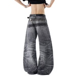 Butterfly Stud Barrel Leg Denim Jeans