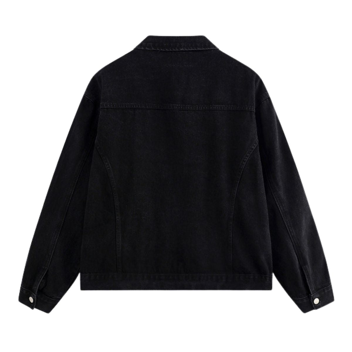 Unisex Loose Retro Workwear Washed Denim Jacket