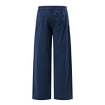 Straight‑Leg Casual Pants With Sword Embroidery