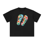Summer Vacation Slippers Graphic Tee-INNBLAC Fashion Apparel