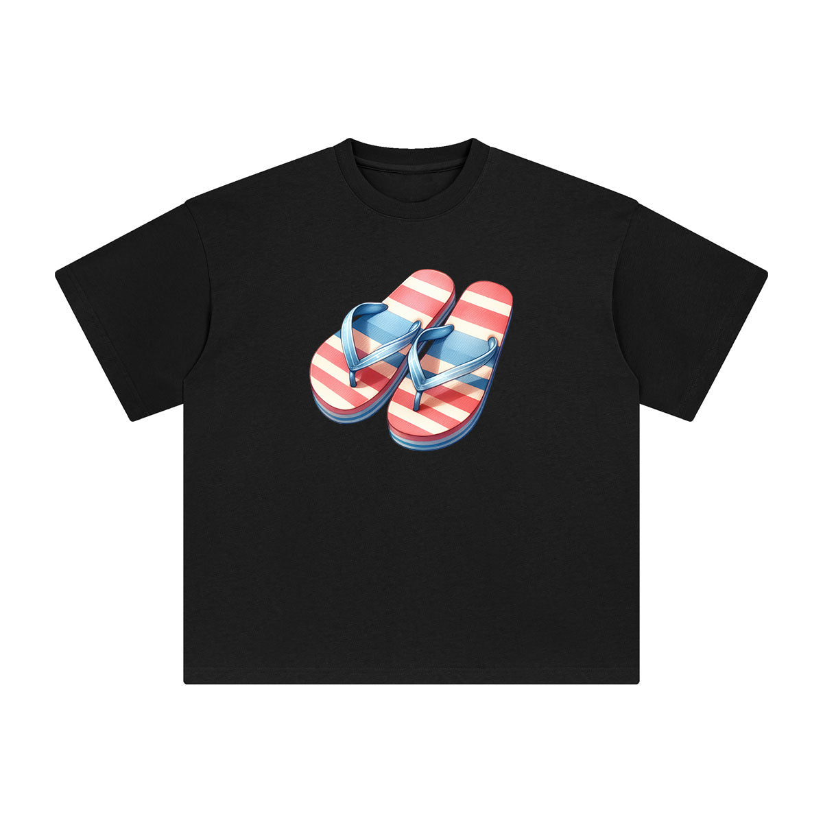 Summer Vacation Slippers Graphic Tee-INNBLAC Fashion Apparel