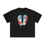 Summer Vacation Slippers Graphic Tee-INNBLAC Fashion Apparel