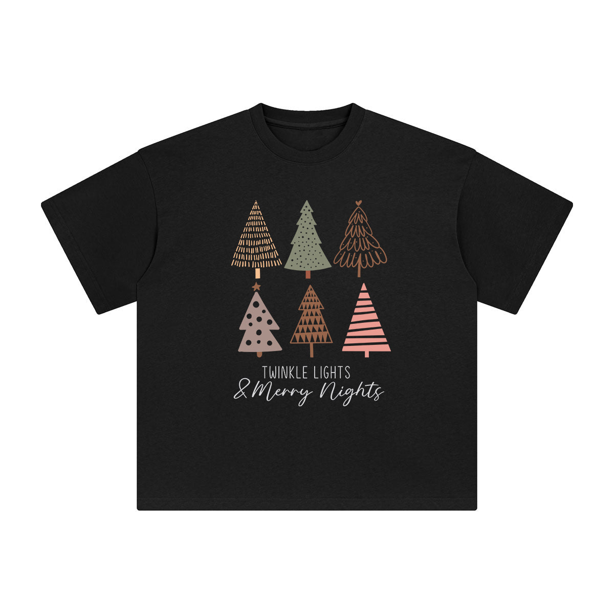 Boho Christmas Trees Graphic Tee-INNBLAC Fashion Apparel