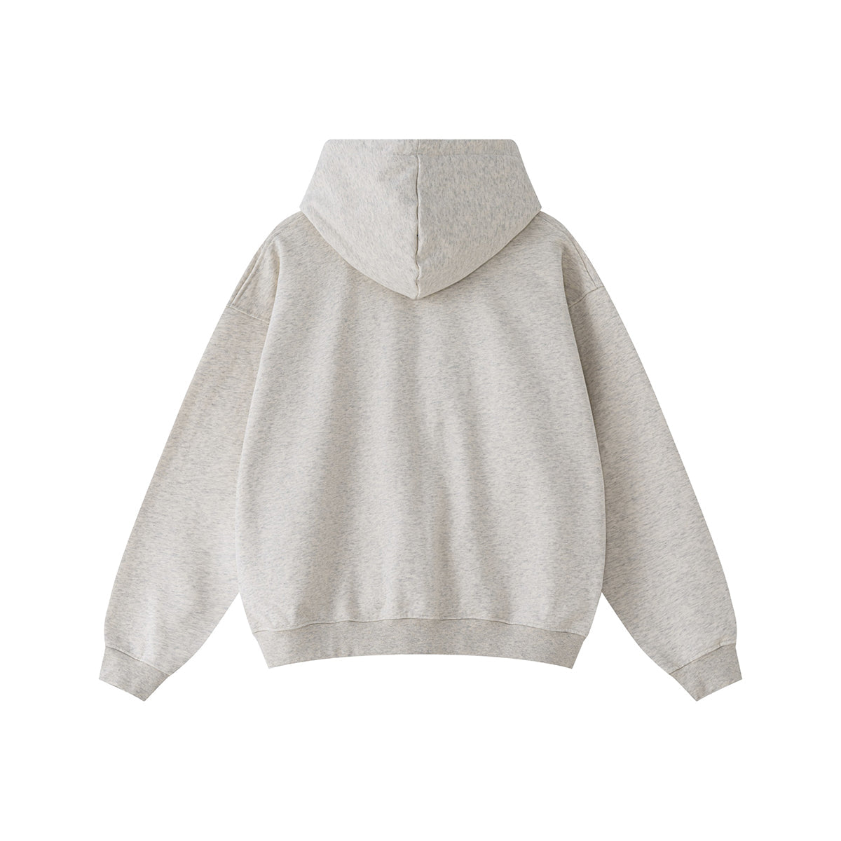 Double-Slider Zipper Solid Color Hoodie