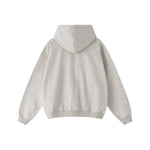 Double-Slider Zipper Solid Color Hoodie