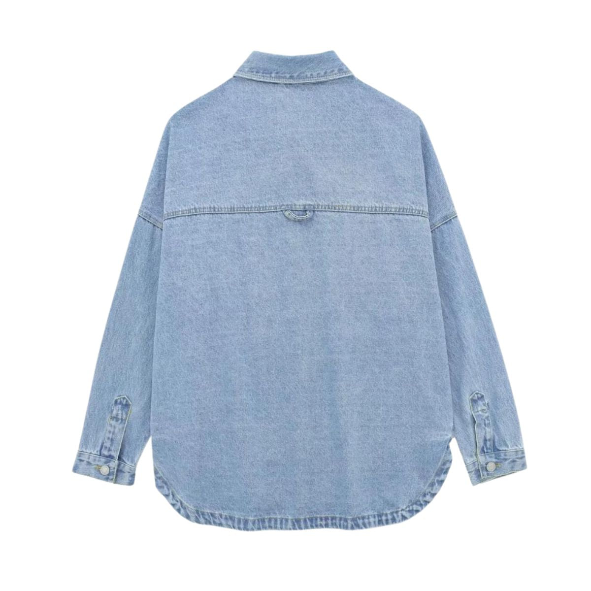 Vestido midi vaquero sin mangas con botones y aberturas en la parte delantera