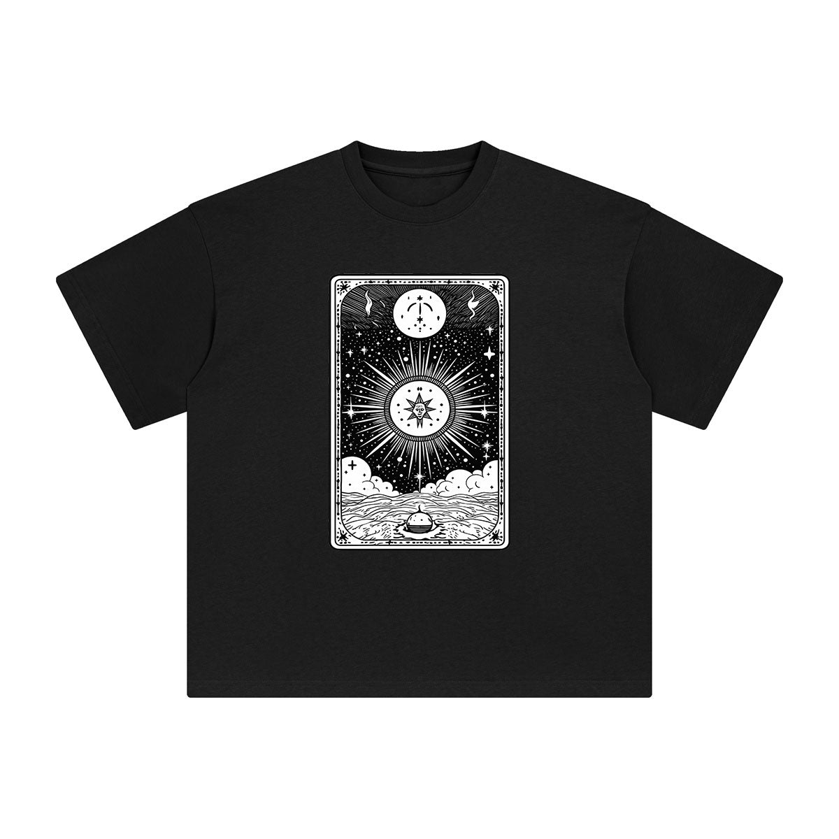 Universe Tarot Card Graphic Tee-INNBLAC Fashion Apparel