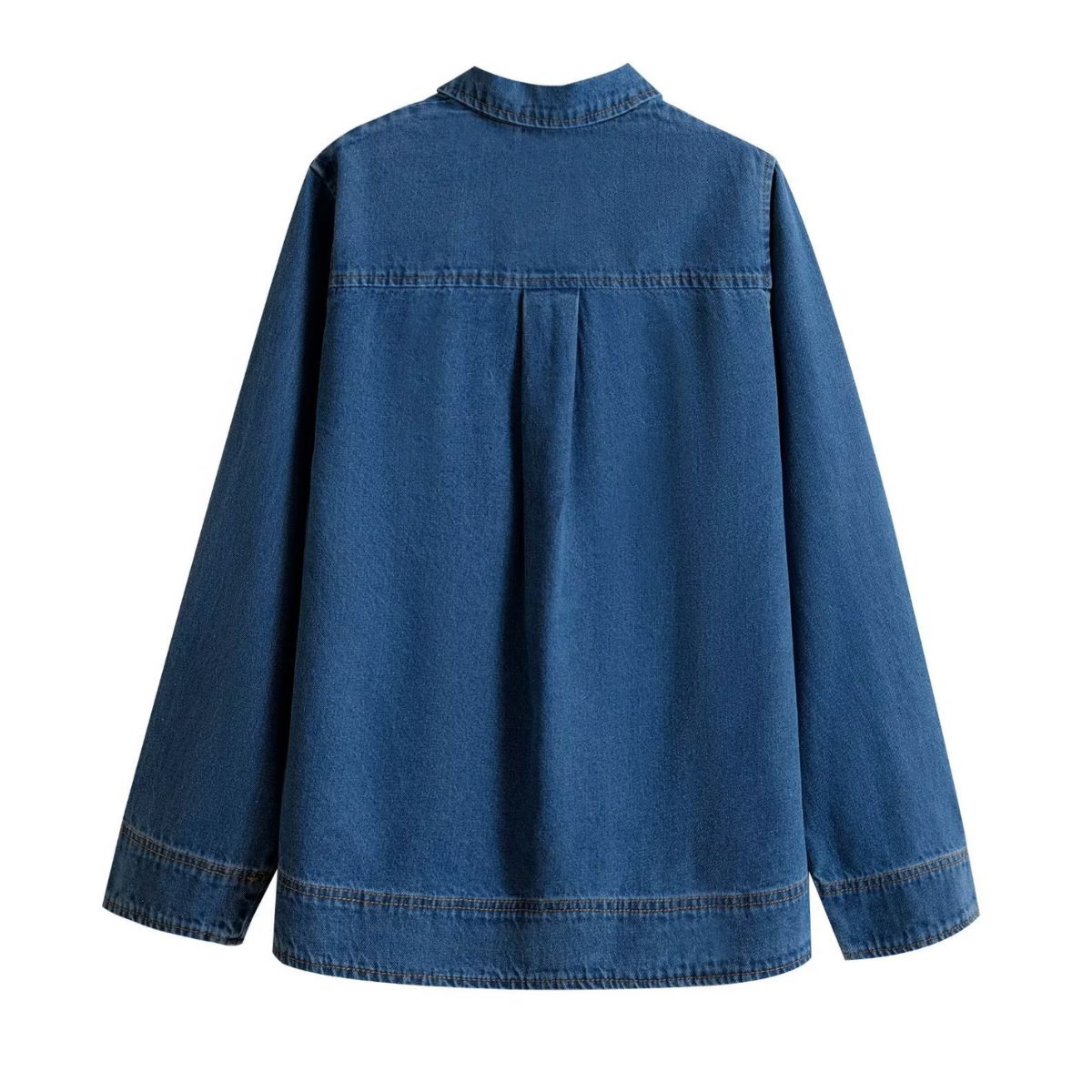 Vestido midi vaquero sin mangas con botones y aberturas en la parte delantera