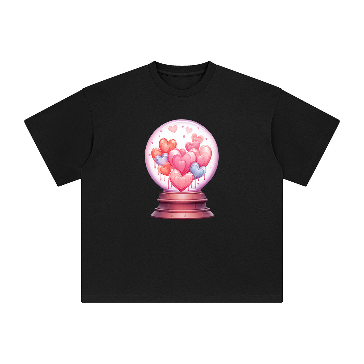 Valentine Love Globe Graphic Tee-INNBLAC Fashion Apparel
