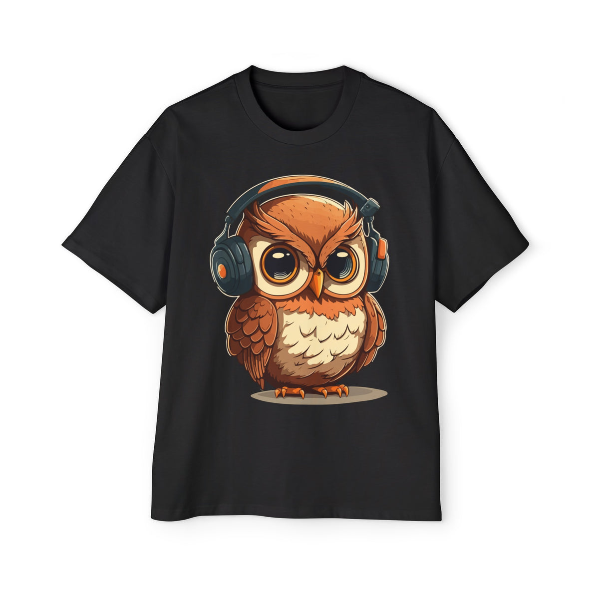 Owl With Headphones Vintage Graphic Tee-INNBLAC Fashion Apparel