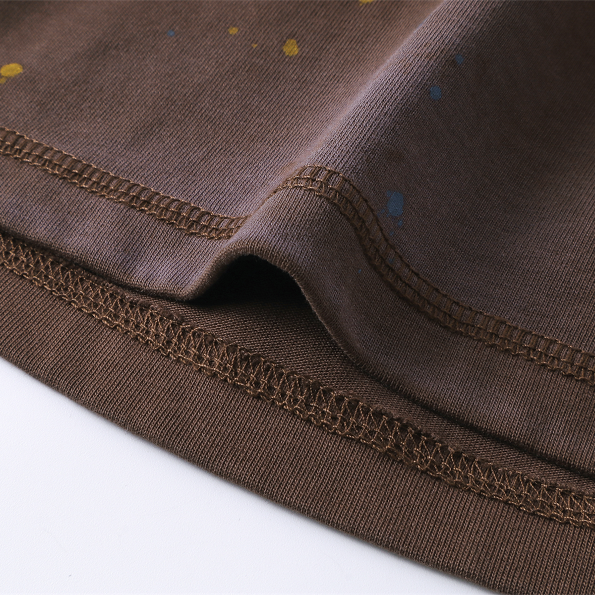 Pantalones cortos deportivos de algodón con salpicaduras de pintura