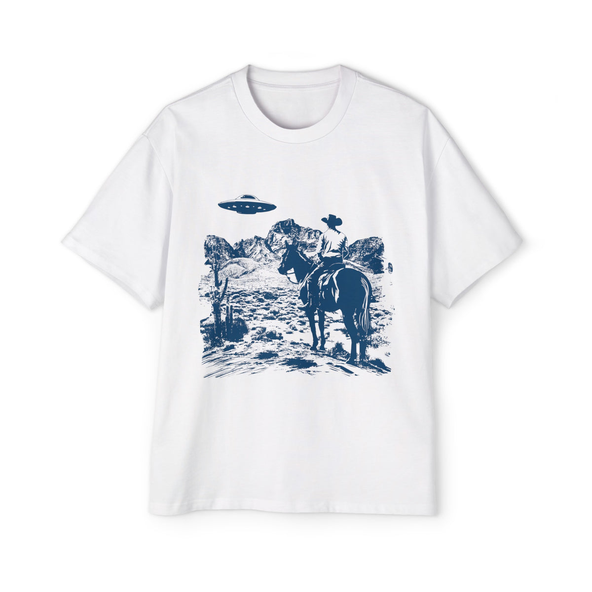 Cowboy UFO Western Graphic Tee-INNBLAC Fashion Apparel