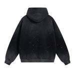 Destroyed Oversized Acid Wash Bleach Splatter Hoodie