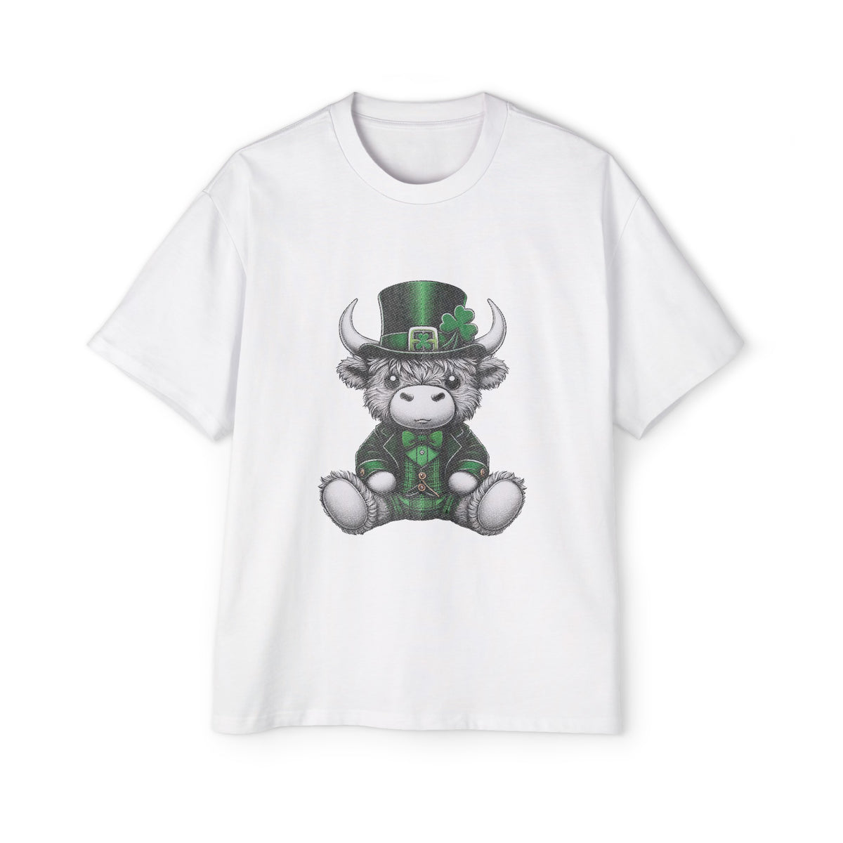St Patricks Day Highland Cow Graphic Tee-INNBLAC Fashion Apparel