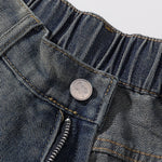 High Waist Wide Leg Ombre Denim Shorts