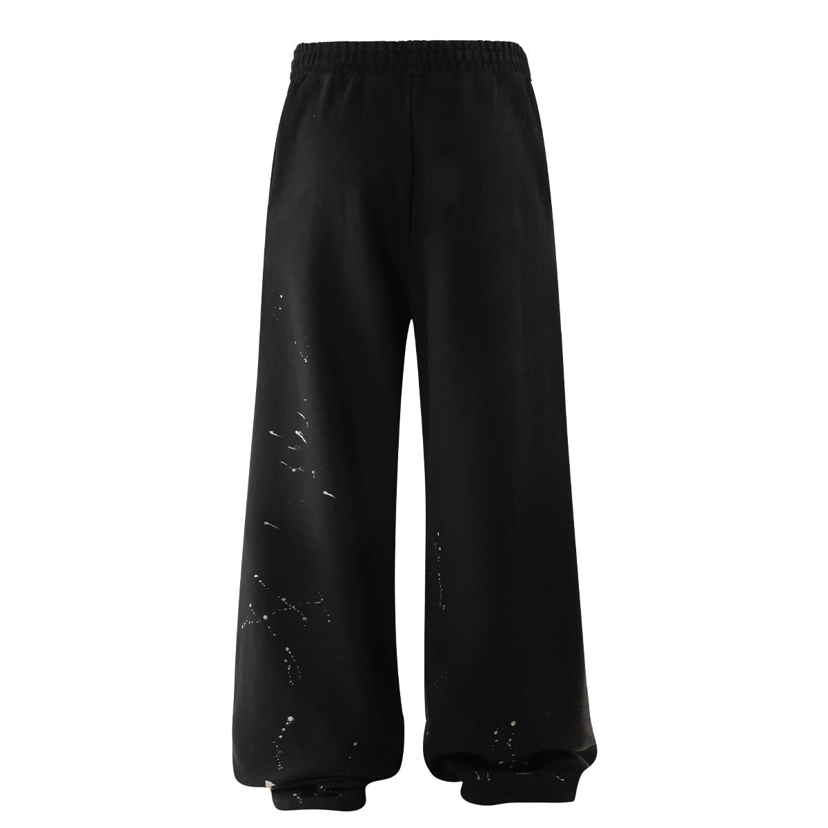 Casual Loose Fit Paint Splatter Elastic Waist Sweatpants