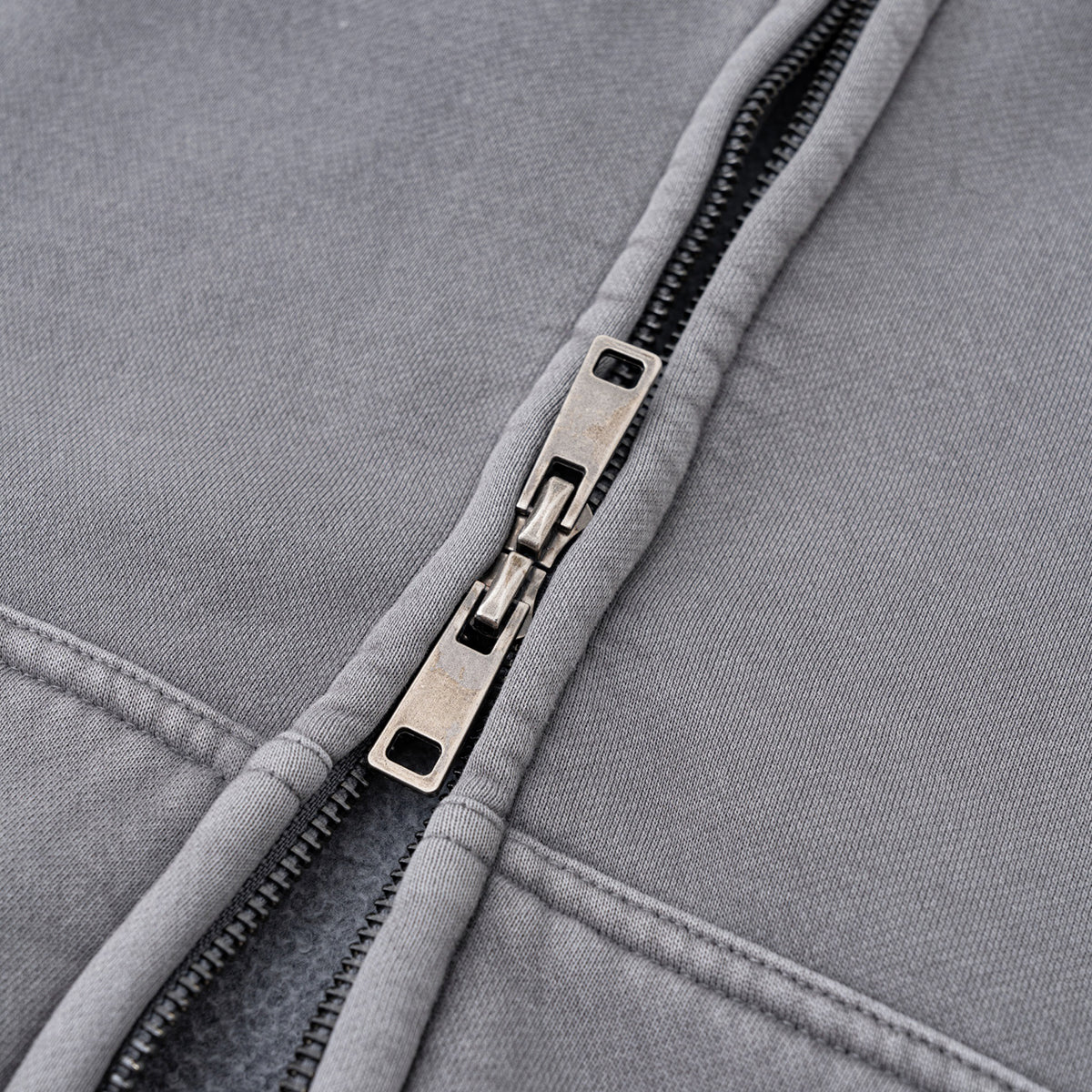 Double Slider Fleece Kangaroo Pocket Hoodie