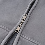 Double Slider Fleece Kangaroo Pocket Hoodie