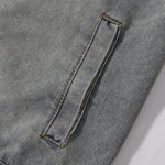 Shorts vaqueros con mariposas bordadas y adornados con perlas