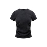 Washed Cotton Pleated Waist Tee 8.55oz