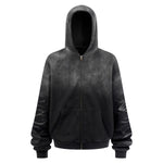 Tiger Stripes Gradient Color Zip Up Hoodie