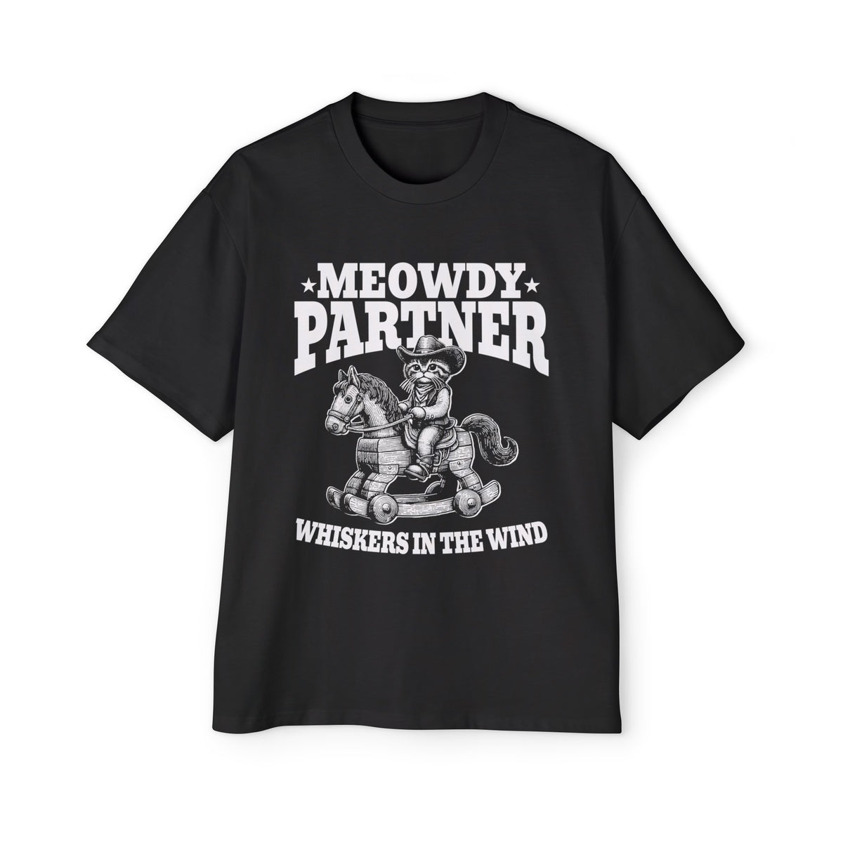 Meowdy Partner Cowboy Cat Graphic Tee-INNBLAC Fashion Apparel