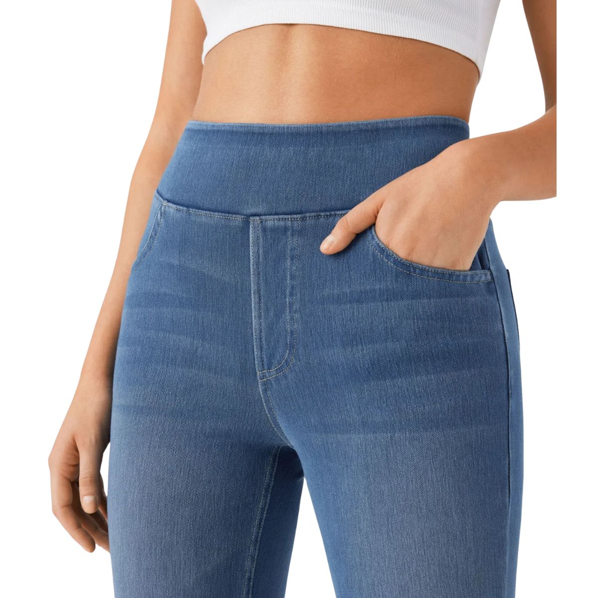 Vintage Washed High Waist Straight Leg Jeans