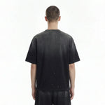 Splatter Dye Washed Distressed Air Mamba Cotton Tee