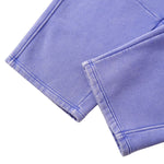 Vintage Washed Fleece‑Lined Elastic Waist Curved Leg Pants