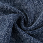 Crew Neck Washed Knit Denim Sweatshirt