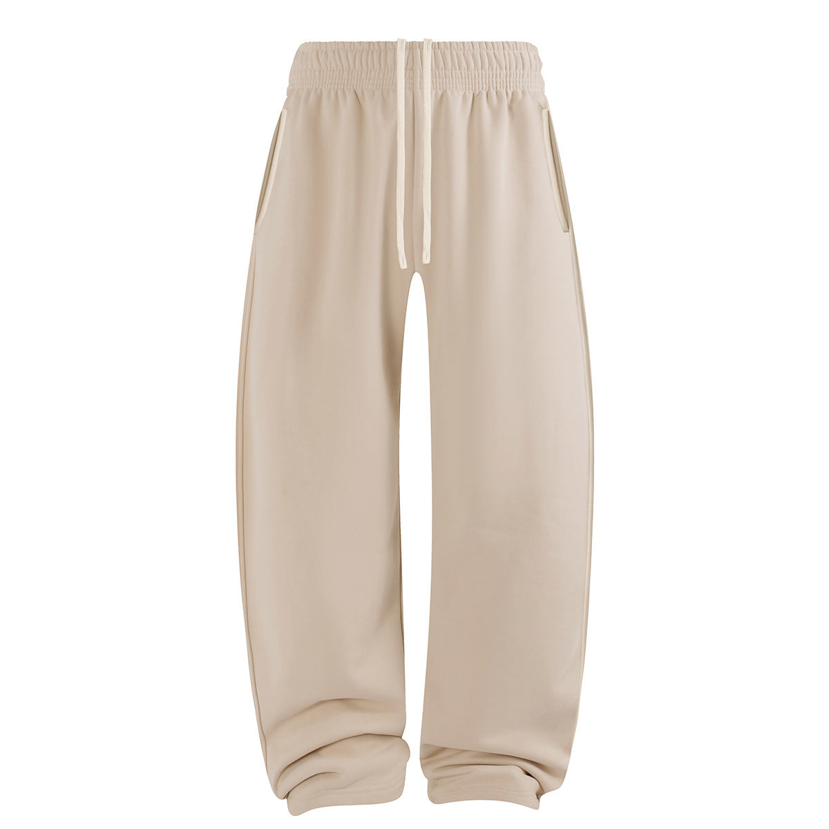 Elastic Drawstring Waist Fleece Jogger Pants