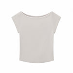 Solid Slim Fit Cropped Hot Girl Tee