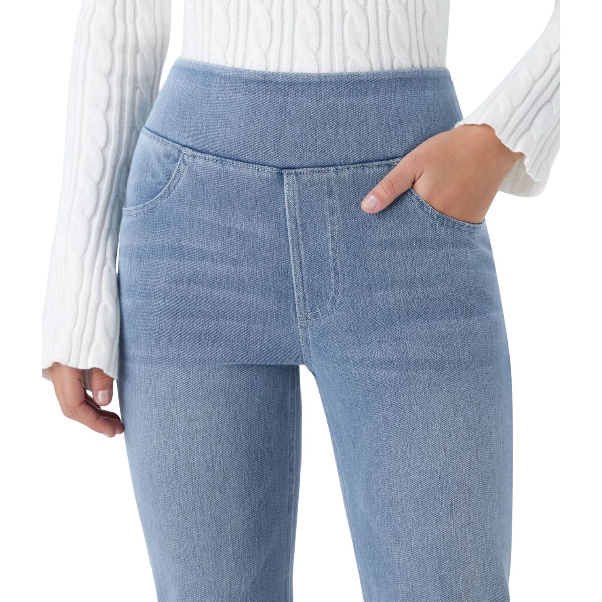 Vintage Washed High Waist Straight Leg Jeans