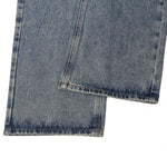 Faded Blue Vintage-Sanded Wide-Leg Jeans