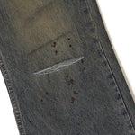 Vintage Wash Ripped Knee Loose Jeans
