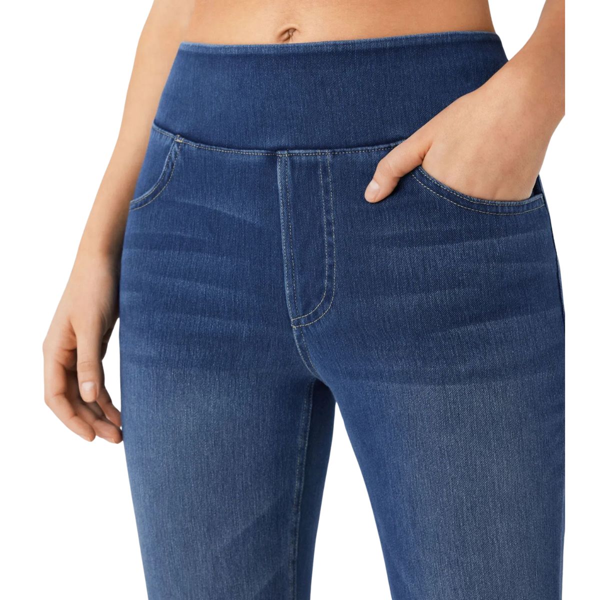 Vintage Washed High Waist Straight Leg Jeans
