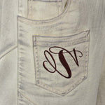 Vintage Washed Embroidery Bermuda Shorts