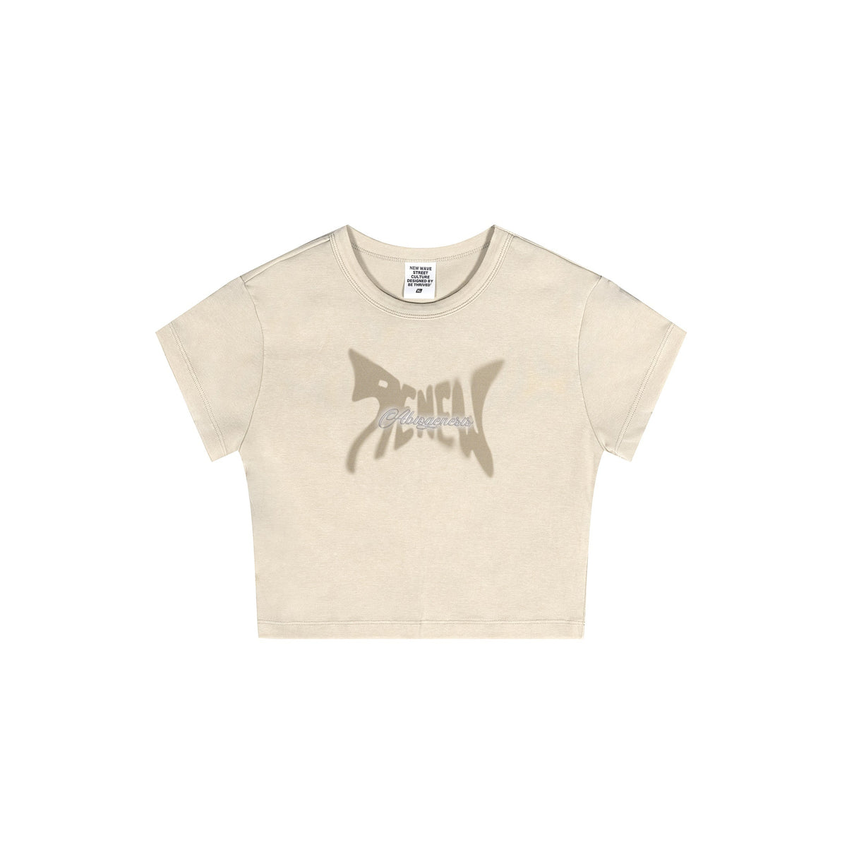 Cap Sleeves Graphic Crop Top-INNBLAC Fashion Apparel