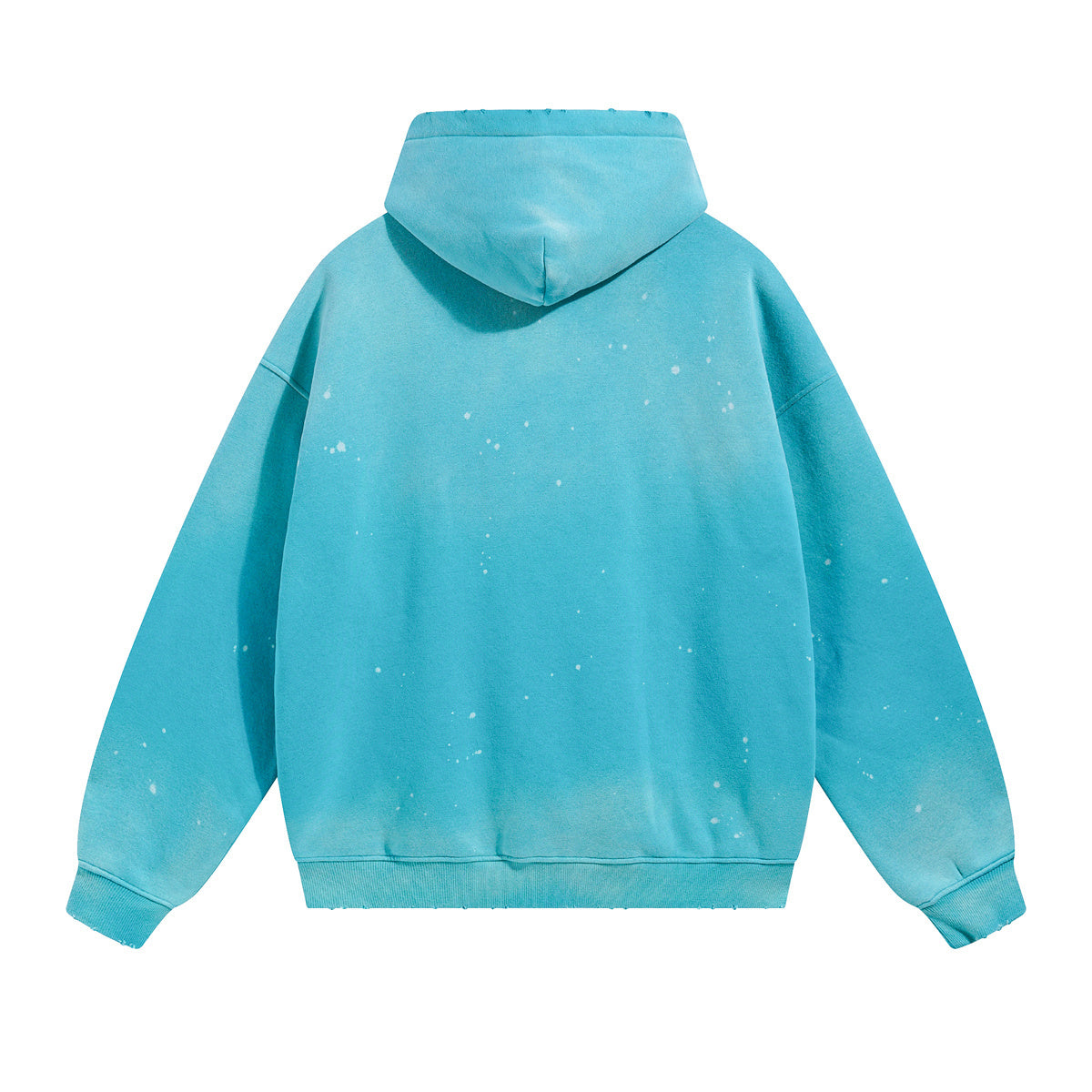 Destroyed Oversized Acid Wash Bleach Splatter Hoodie