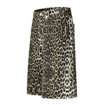 Straight Leg Leopard Bermuda Cotton Shorts
