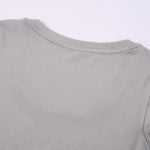 Solid-Color V-Neck Cotton T-Shirt 215gsm