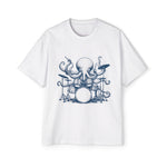 Octopus Playing Drums Graphic Tee-INNBLAC Fashion Apparel