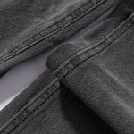 Faded Grey Distressed Wide Leg Vintage Jeans