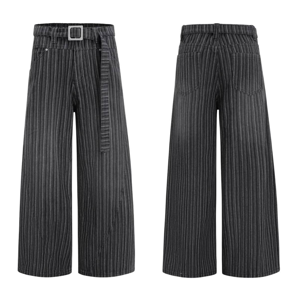 Striped Relaxed Fit Unisex Old Money Casual Trousers