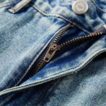 Mud WashedDestroyed Raw-Hem Wide-Leg Cropped Jeans