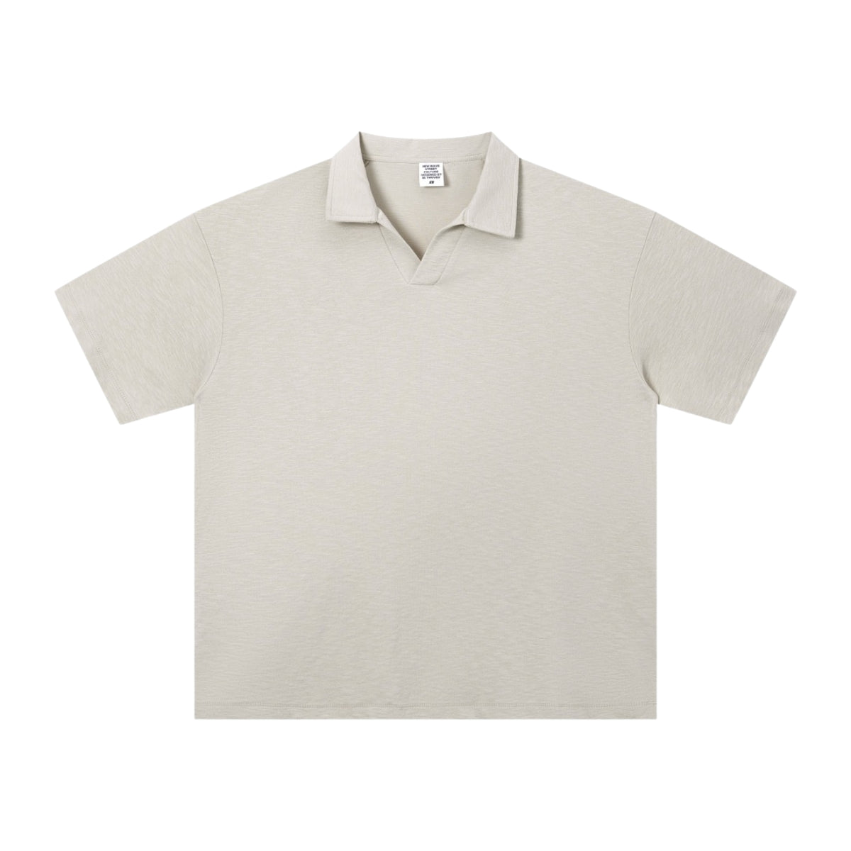 Retro Boxy Wool Blend Seagull Collar Polo Shirt