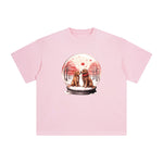 Valentine Dogs Globe Graphic Tee-INNBLAC Fashion Apparel