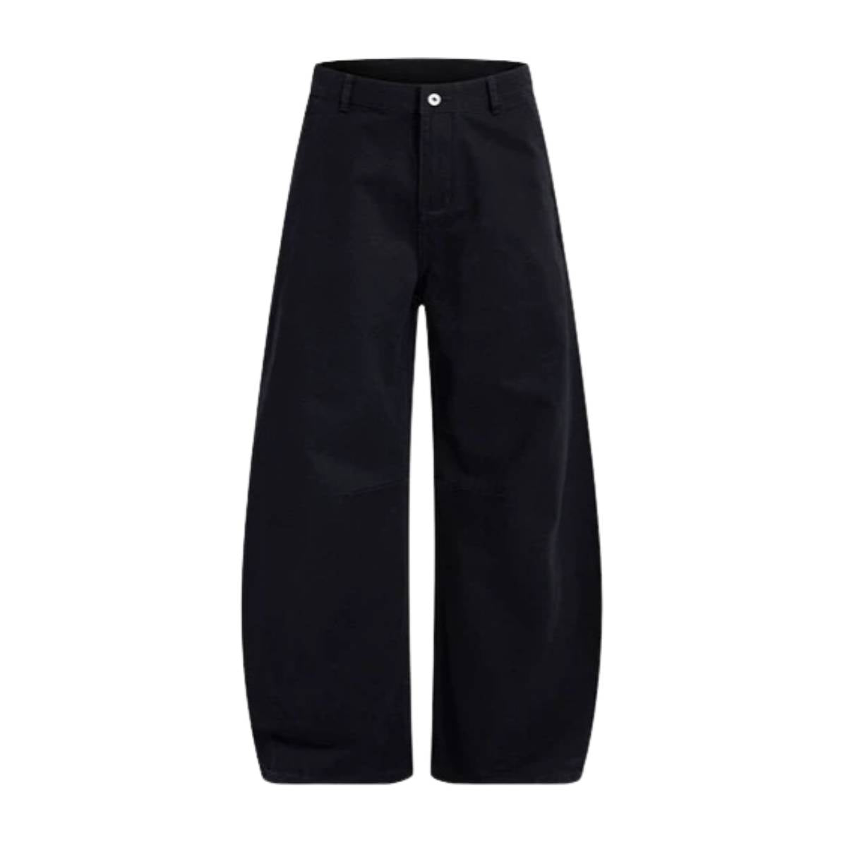 Pantalones de algodón con pierna ancha y color liso