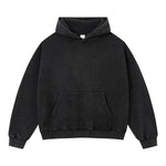 Vintage 370G Brushed Cotton Snow‑Washed Boxy Drop‑Shoulder Hoodie